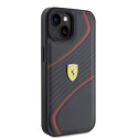 Ferrari FEHCP15SPTWK iPhone 15 / 14 / 13 6.1" black/black hardcase Twist Metal Logo