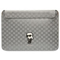 Karl Lagerfeld Sleeve KLCS14SAKHPKG 14" silver/silver Saffiano Monogram Ikonik