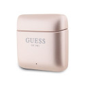 Guess GUTWSSU20ALEGP TWS Bluetooth Earphones + Dock Rose Gold/Rose Gold Printed Logo