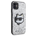 Karl Lagerfeld KLHCN61G2CPS iPhone 11 / Xr 6.1" silver/silver hardcase Glitter Choupette Patch