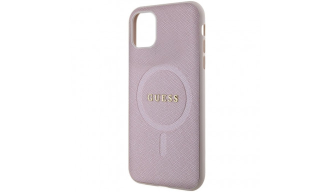 Guess GUHMN61PSAHMCP iPhone 11 / Xr 6.1" roosa kõvakorpus Saffiano MagSafe