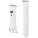 Karl Lagerfeld Strap KLAWLSLKNH Apple Watch 42/44/45/49mm white/white strap 3D Rubber Karl Head