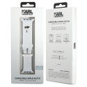 Karl Lagerfeld Strap KLAWLSLKNH Apple Watch 42/44/45/49mm white/white strap 3D Rubber Karl Head