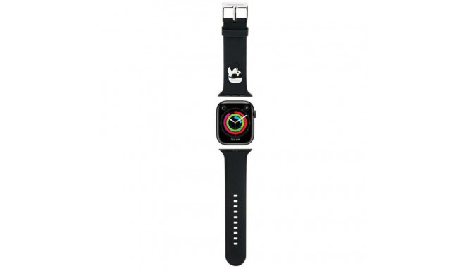 Karl Lagerfeld Strap KLAWMSLKNK AppleWatch 38/40/41mm black strap 3D Rubber Karl Head