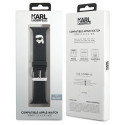 Karl Lagerfeld KLAWMSLKNK Apple Watch Strap 38/40/41mm black/black strap 3D Rubber Karl Head