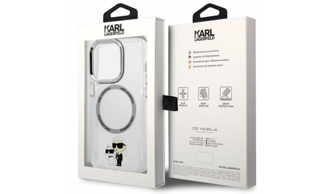 Karl Lagerfeld KLHMP13LHNKCIT iPhone 13Pro 6.1" hardcase transparent Iconic Karl&Choupette Magsafe