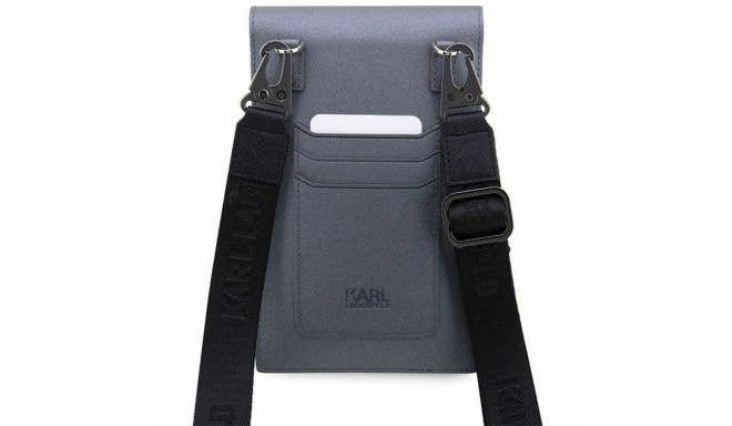 Karl Lagerfeld kott KLWBSAKCPMG hõbedane Saffiano Karl & Choupette