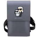 Karl Lagerfeld Handbag KLWBSAKCPMG silver/silver Saffiano Karl & Choupette