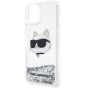 Karl Lagerfeld KLHCP12MLNCHCS iPhone 12/ 12 Pro 6.1" silver/silver hardcase Glitter Choupette Head