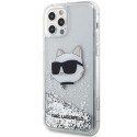 Karl Lagerfeld KLHCP12MLNCHCS iPhone 12/ 12 Pro 6.1" silver/silver hardcase Glitter Choupette Head Karl Lagerfeld KLHCP12MLNCHCS iPhone 12/ 12 Pro 6.1" silver/silver hardcase Glitter Choupette Head