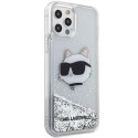 Karl Lagerfeld KLHCP12MLNCHCS iPhone 12/ 12 Pro 6.1" silver/silver hardcase Glitter Choupette Head