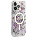 Guess GUHMP14XHCFWST iPhone 14 Pro Max 6.7" transparent hardcase Flower MagSafe Guess GUHMP14XHCFWST iPhone 14 Pro Max 6.7" transparent hardcase Flower MagSafe