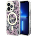 Guess GUHMP14XHCFWSP iPhone 14 Pro Max 6.7" pink/pink hardcase Flower MagSafe Guess GUHMP14XHCFWSP iPhone 14 Pro Max 6.7" pink/pink hardcase Flower MagSafe