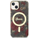 Guess GUHMP14MHCFWSA iPhone 14 Plus / 15 Plus 6.7" green/khaki hardcase Flower MagSafe