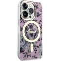 Guess GUHMP14XHCFWSP iPhone 14 Pro Max 6.7" pink/pink hardcase Flower MagSafe Guess GUHMP14XHCFWSP iPhone 14 Pro Max 6.7" pink/pink hardcase Flower MagSafe