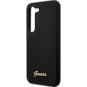 Guess GUHCS23SSLSMK S23 S911 black/black hardcase Silicone Vintage Gold Logo Guess GUHCS23SSLSMK S23 S911 black/black hardcase Silicone Vintage Gold Logo
