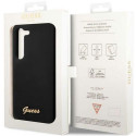 Guess GUHCS23SSLSMK S23 S911 black/black hardcase Silicone Vintage Gold Logo Guess GUHCS23SSLSMK S23 S911 black/black hardcase Silicone Vintage Gold Logo