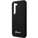 Guess GUHCS23MSLSMK S23+ S916 black/black hardcase Silicone Vintage Gold Logo Guess GUHCS23MSLSMK S23+ S916 black/black hardcase Silicone Vintage Gold Logo