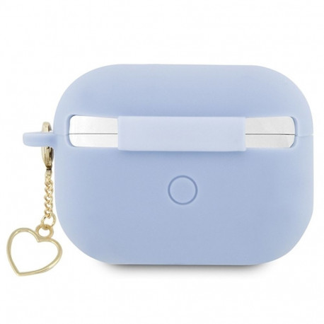 Guess GUAP2LSCHSB AirPods Pro 2(2022/2023) cover blue Silicone Charm Heart Collection