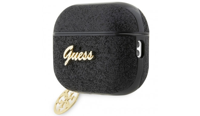 Guess GUAP2GLGSHK AirPods Pro 2(2022/2023) cover black Glitter Flake 4G Charm