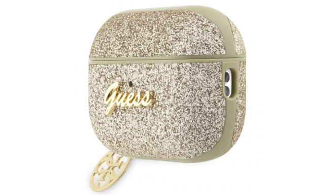 Guess GUAP2GLGSHD AirPods Pro 2 (2022/2023) cover gold/gold Glitter Flake 4G Charm