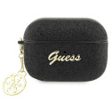 Guess GUAP2GLGSHK AirPods Pro 2 (2022/2023) cover black/black Glitter Flake 4G Charm Guess GUAP2GLGSHK AirPods Pro 2 (2022/2023) cover black/black Glitter Flake 4G Charm