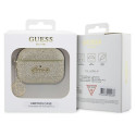 Guess GUAP2GLGSHD AirPods Pro 2 (2022/2023) cover gold/gold Glitter Flake 4G Charm