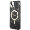 Guess GUBPP14MHMEACSK Case+ Charger Set iPhone 14 Plus / 15 Plus 6.7" black/black hard case Marble M Guess GUBPP14MHMEACSK Case+ Charger Set iPhone 14 Plus / 15 Plus 6.7" black/black hard case Marble M