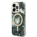 Guess GUBPP14LHJEACSA Case+ Charger Set iPhone 14 Pro 6.1" green/green hard case Jungle MagSafe
