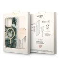 Guess GUBPP14LHJEACSA Case+ Charger Set iPhone 14 Pro 6.1" green/green hard case Jungle MagSafe
