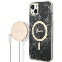 Guess GUBPP14MHMEACSK Case+ Charger Set iPhone 14 Plus / 15 Plus 6.7" black/black hard case Marble M Guess GUBPP14MHMEACSK Case+ Charger Set iPhone 14 Plus / 15 Plus 6.7" black/black hard case Marble M