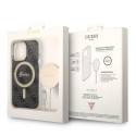 Guess GUBPP13LH4EACSK Case+ Charger Set iPhone 13 Pro black/black hard case 4G Print MagSafe