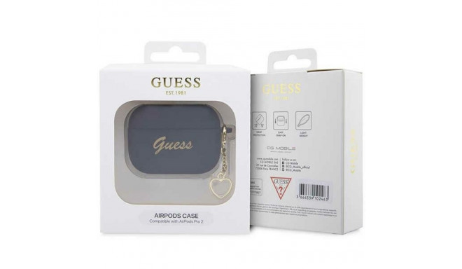 Guess GUAP2LSCHSK AirPods Pro 2 (2022/2023) must silikoonümbris Charm Heart Collection