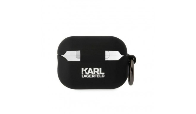 Karl Lagerfeld KLAP2RUNCHK AirPods Pro 2 (2022/2023) cover black/black Silicone Choupette Head 3D