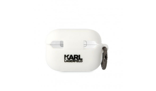 Karl Lagerfeld KLAP2RUNIKH AirPods Pro 2 (2022/2023) cover white/white Silicone Karl Head 3D