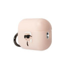 Karl Lagerfeld KLAP2RUNIKP AirPods Pro 2 (2022/2023) cover pink/pink Silicone Karl Head 3D