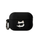 Karl Lagerfeld KLAP2RUNCHK AirPods Pro 2 (2022/2023) cover black/black Silicone Choupette Head 3D