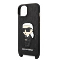 Karl Lagerfeld KLHCP14MSTKMK iPhone 14 Plus / 15 Plus 6.7" black/black hardcase Monogram Ikonik Patc Karl Lagerfeld KLHCP14MSTKMK iPhone 14 Plus / 15 Plus 6.7" black/black hardcase Monogram Ikonik Patc