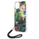 Guess GUOHCP14SHFLSB iPhone 14 / 15 / 13 6.1" blue/blue hardcase Flower Strap Guess GUOHCP14SHFLSB iPhone 14 / 15 / 13 6.1" blue/blue hardcase Flower Strap