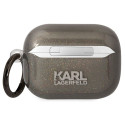 Karl Lagerfeld KLAPHNKCTGK Airpods Pro cover black/black Glitter Karl&Choupette