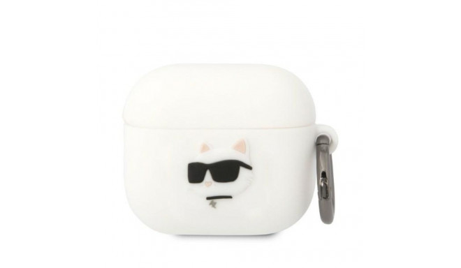 Karl Lagerfeld KLA3RUNCHH AirPods 3 cover white/white Silicone Choupette Head 3D