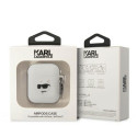 Karl Lagerfeld KLA2RUNCHH AirPods 1/2 cover white/white Silicone Choupette Head 3D