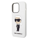 Karl Lagerfeld KLHCP14LSNIKBCH iPhone 14 Pro 6.1" hard case white/white Silicone Ikonik