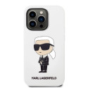 Karl Lagerfeld KLHCP14LSNIKBCH iPhone 14 Pro 6.1" hard case white/white Silicone Ikonik