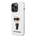 Karl Lagerfeld KLHCP14LSNIKBCH iPhone 14 Pro 6.1" hard case white/white Silicone Ikonik