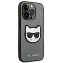 Karl Lagerfeld KLHCP14XSAPCHG iPhone 14 Pro Max 6.7" hardcase silver/silver Saffiano Choupette Head 