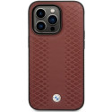 BMW BMHCP14X22RFGR case iPhone 14 Pro Max 6.7" burgundy/burgundy Leather Diamond Pattern