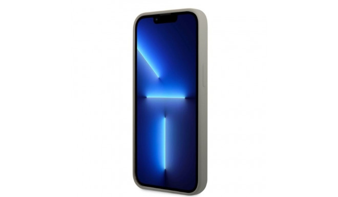 Guess GUHMP13SSPLG iPhone 13 mini 5.4" gray hard case Silicone Logo Plate MagSafe