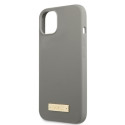 Guess GUHMP13SSPLG iPhone 13 mini 5.4" gray/gray hard case Silicone Logo Plate MagSafe