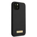 Guess GUHMP13SSPLK iPhone 13 mini 5.4" black/black hard case Silicone Logo Plate MagSafe